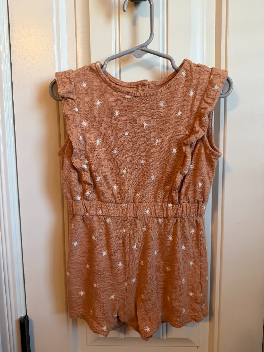 18 mo Cloud Island Rust colored Romper with flutter detail